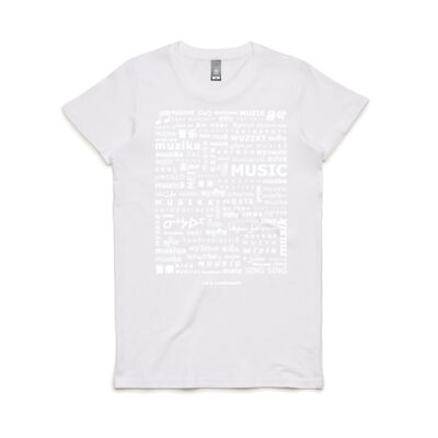 WOMEN - 100 Languages - Music - 25cm x 33cm - Maple Tee - Women's Maple Tee 2 Thumbnail